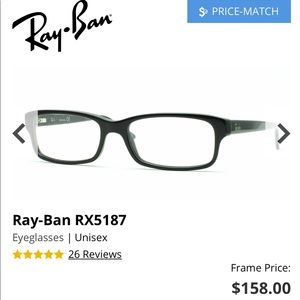 Ray Ban prescription eye glasses.